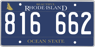 RI license plate 816662