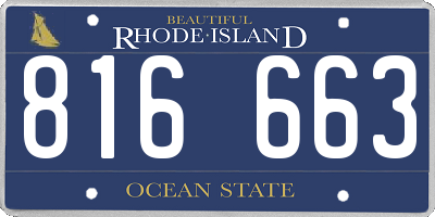 RI license plate 816663