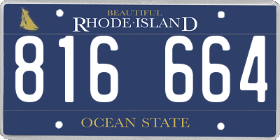 RI license plate 816664