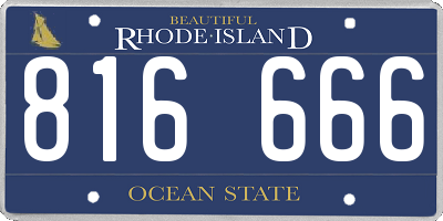 RI license plate 816666