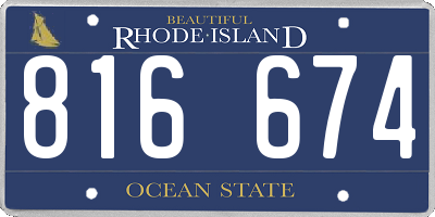RI license plate 816674