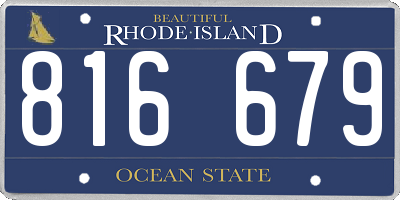 RI license plate 816679