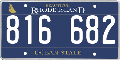RI license plate 816682