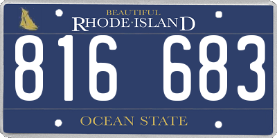 RI license plate 816683