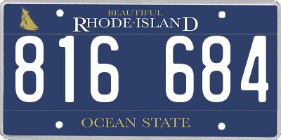 RI license plate 816684