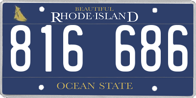 RI license plate 816686