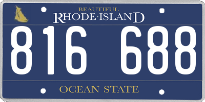 RI license plate 816688