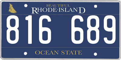 RI license plate 816689