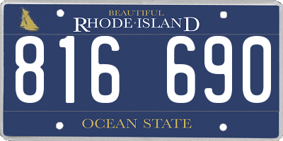 RI license plate 816690