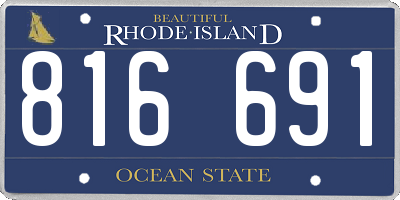 RI license plate 816691
