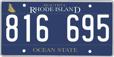 RI license plate 816695