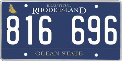 RI license plate 816696