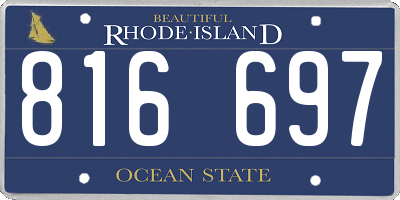 RI license plate 816697