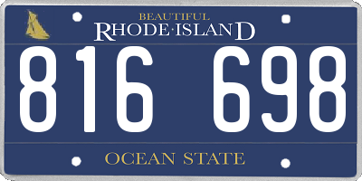 RI license plate 816698