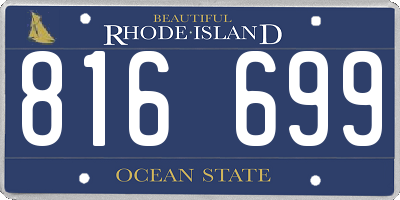 RI license plate 816699