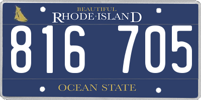 RI license plate 816705
