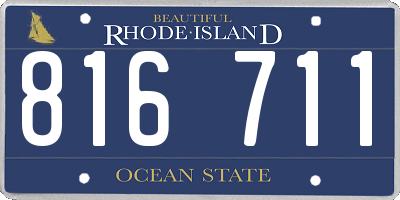 RI license plate 816711