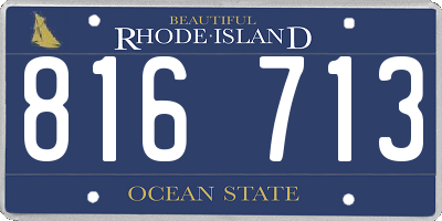 RI license plate 816713