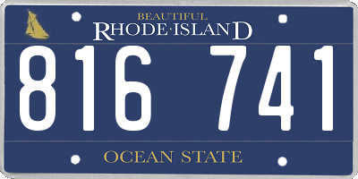 RI license plate 816741
