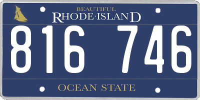 RI license plate 816746