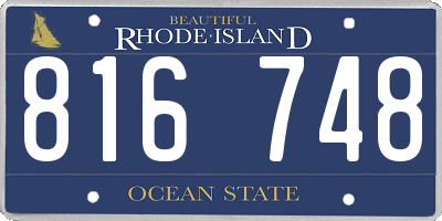 RI license plate 816748