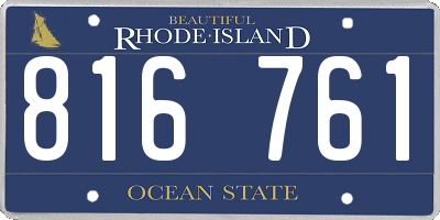 RI license plate 816761