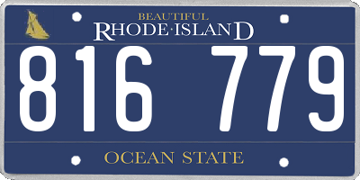RI license plate 816779