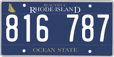 RI license plate 816787