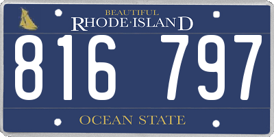 RI license plate 816797