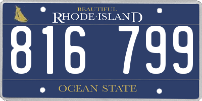 RI license plate 816799