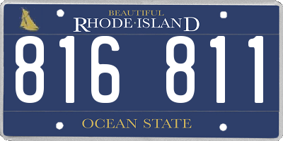 RI license plate 816811