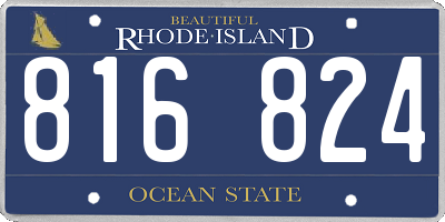 RI license plate 816824