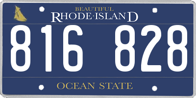 RI license plate 816828