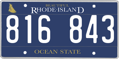 RI license plate 816843