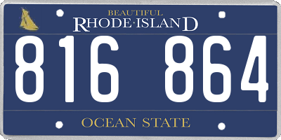 RI license plate 816864