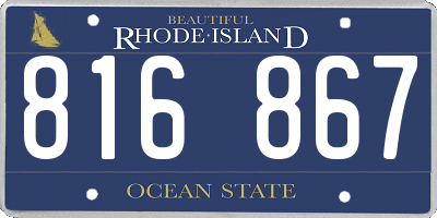 RI license plate 816867