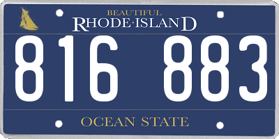 RI license plate 816883