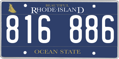 RI license plate 816886