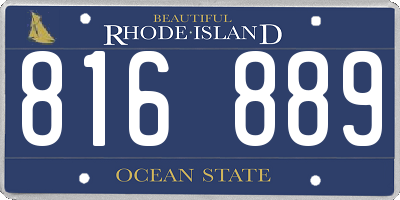 RI license plate 816889