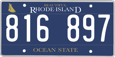 RI license plate 816897