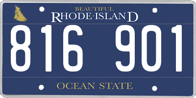 RI license plate 816901