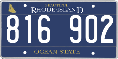 RI license plate 816902