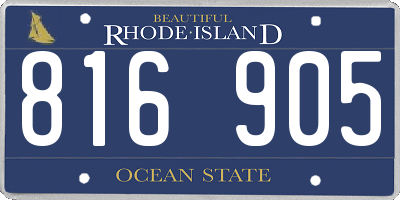 RI license plate 816905