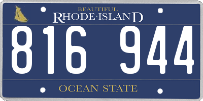 RI license plate 816944