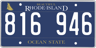 RI license plate 816946