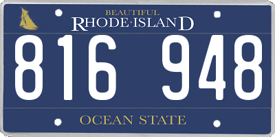 RI license plate 816948