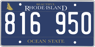 RI license plate 816950