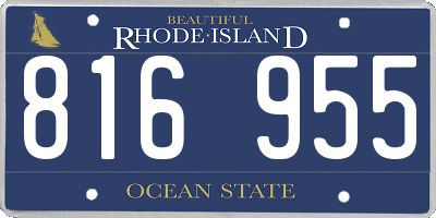 RI license plate 816955