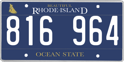 RI license plate 816964