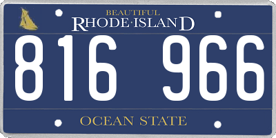 RI license plate 816966